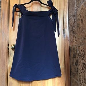 Simple A-line off shoulder dress